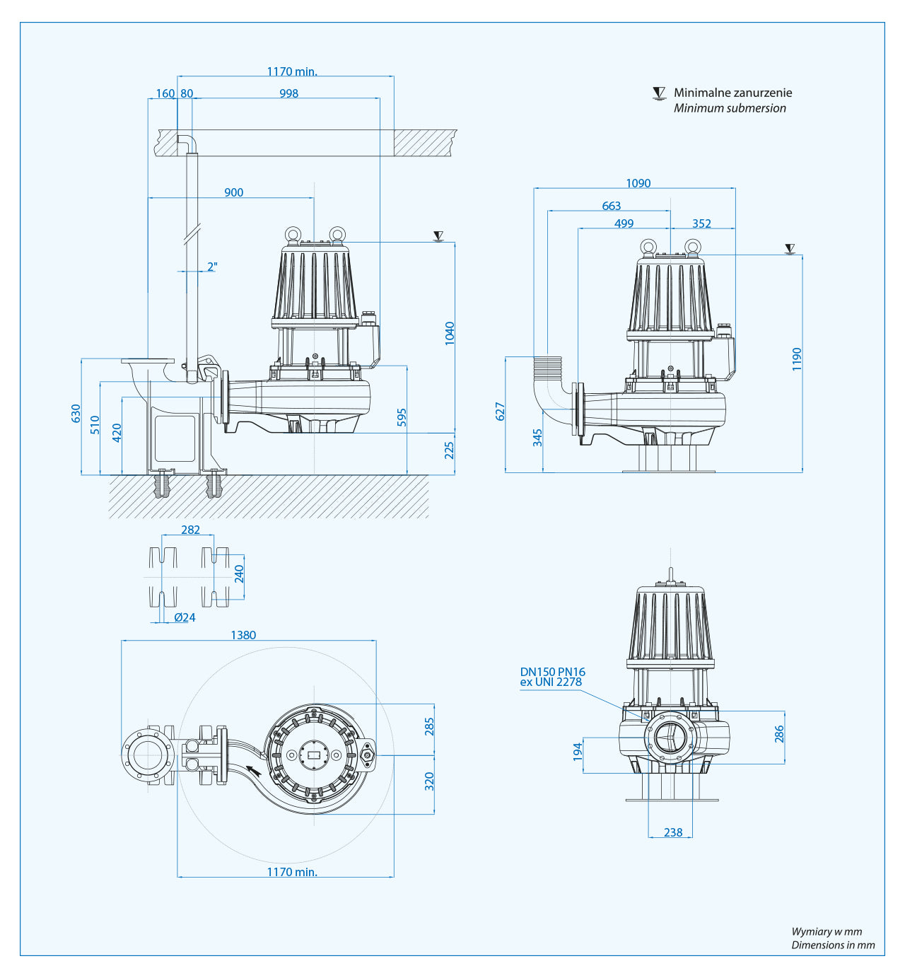 VT 150/4/340 c.395 (54,5 kW, 400 V) Spezifische Pumpe