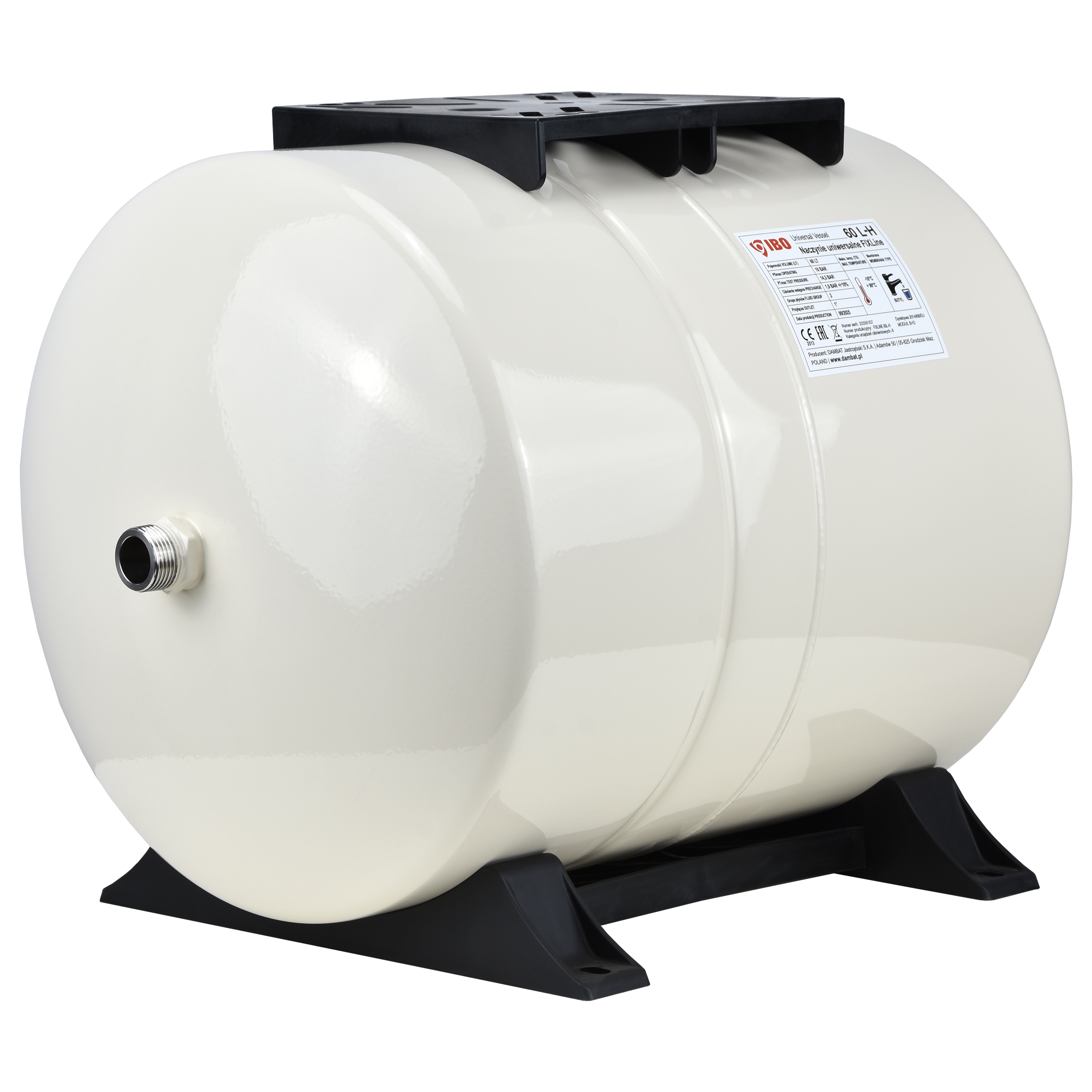 Naczynie membranowe FIXline 60L-H poziome uniwersalne CO/CWU Naczynie membranowe FIXline 60L-H poziome uniwersalne CO/CWU