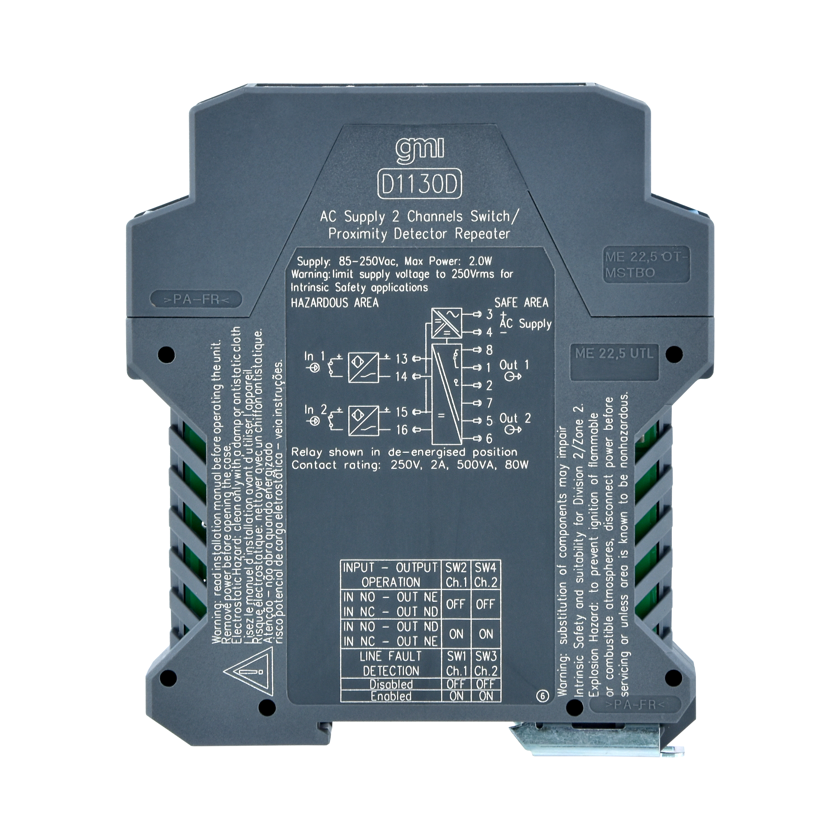Relais (Ex-Schutzbarriere) EMS - EXI/2 für ATEX-Schwimmer