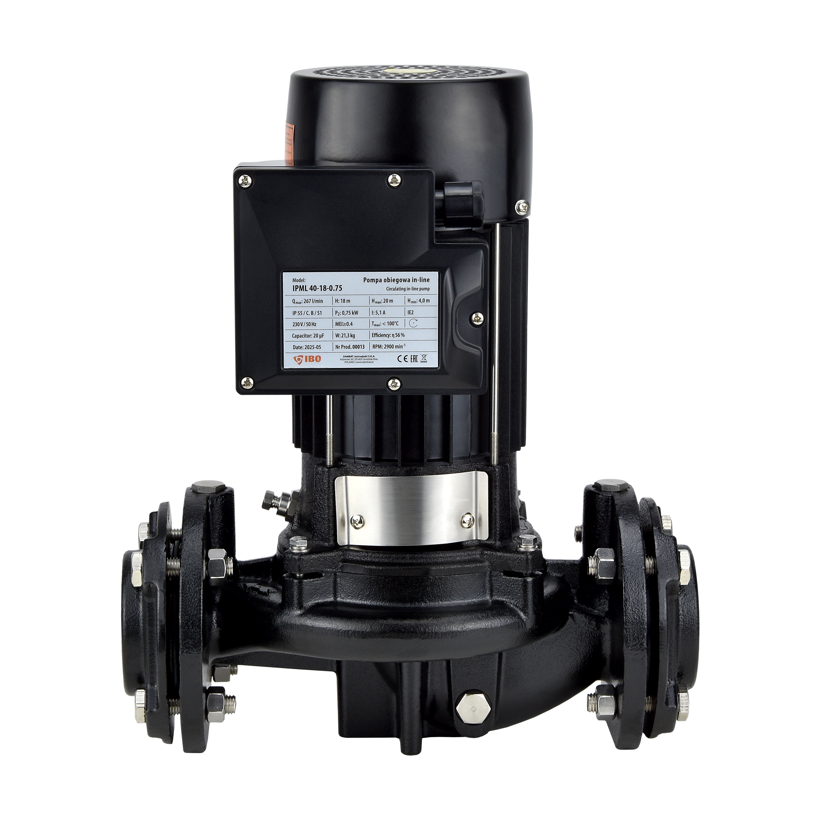 Umwälzpumpe IPML 32-20 (0,55 kW, 230 V). Umwälzpumpe IPML 50-17 (1,1 kW, 400 V).