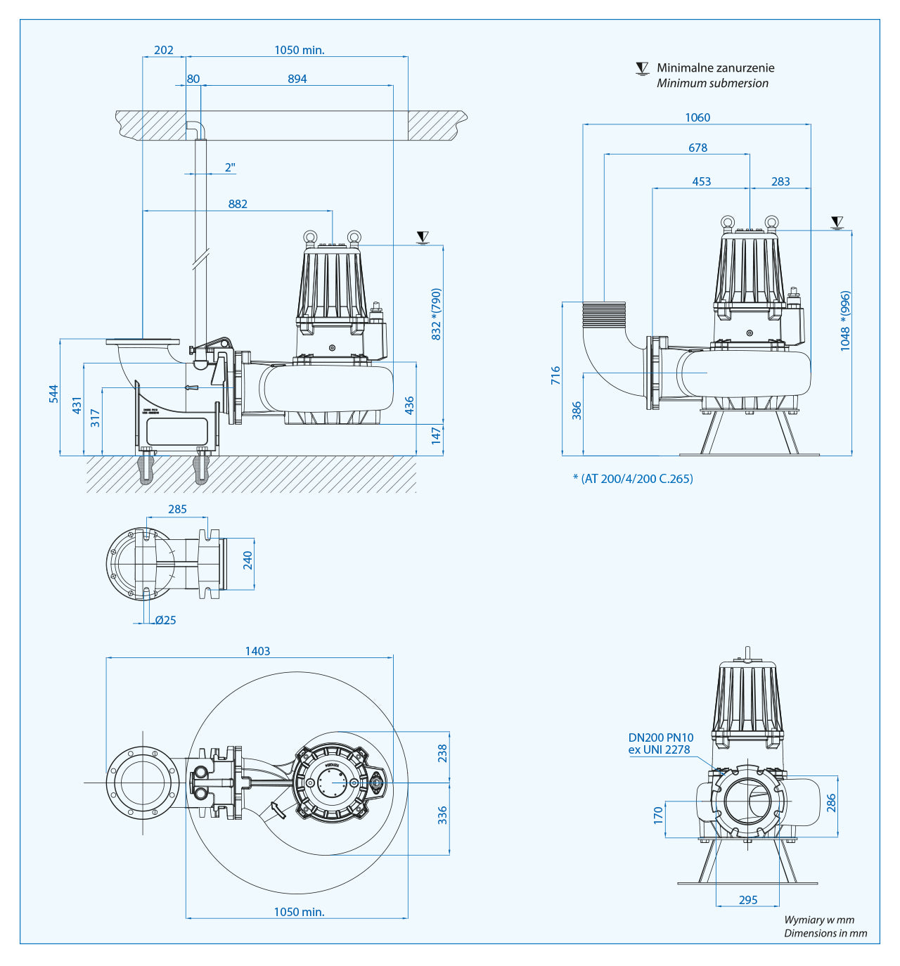 AT-EX 200/4/240 c.280 (26 kW, 400 V) Spezialpumpe mit ATEX-Zertifikat