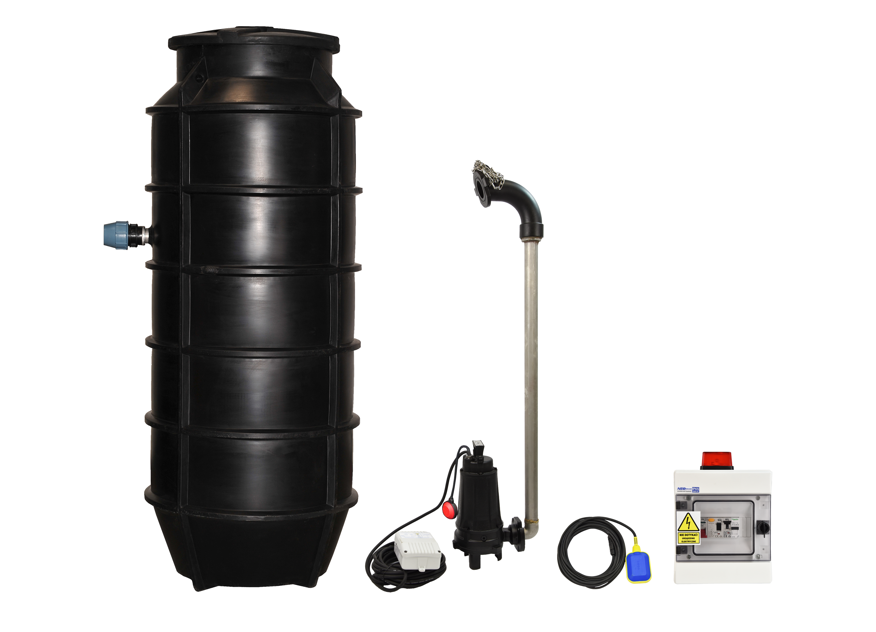 PSI/WQV1 - Eine Hauspumpstation mit WQV -Pumpe 1,5 kW 1 -phase mit Distrikt