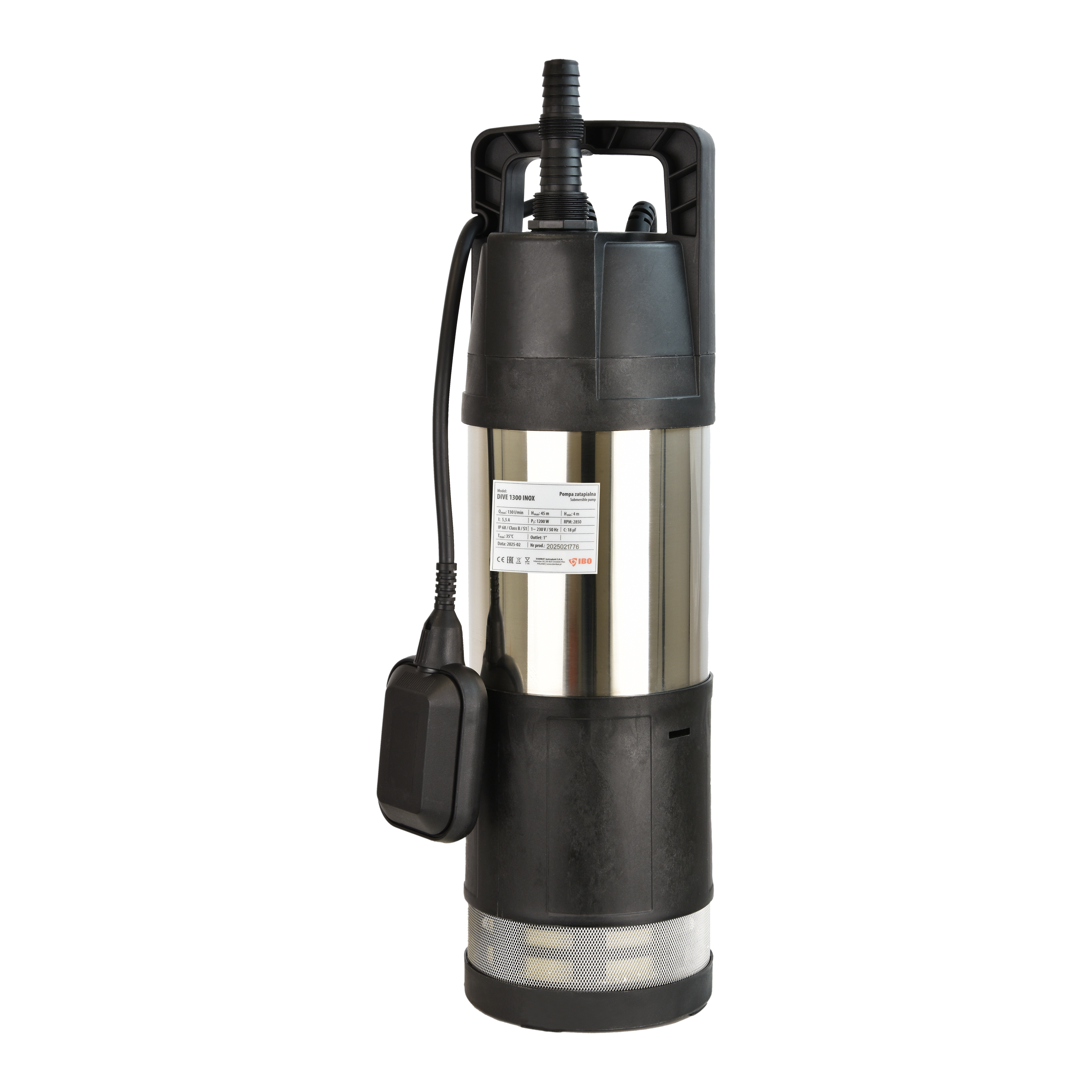 Dive INOX 1300 (1,2 kW, 230 V) Tauchpumpe mit Schwimmer