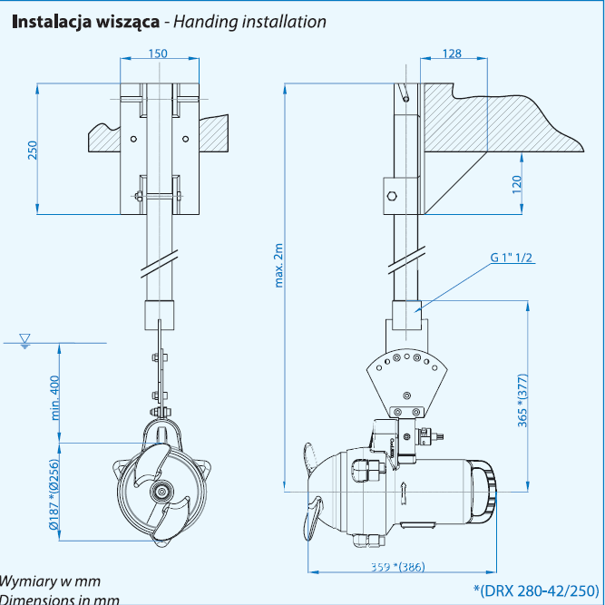 DRX 280-42/250 (2,5 kW, 400 V) Mixer