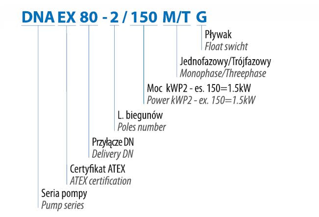 DNA-EX 50-2/150 m (1,5 kW, 230 V) Spezialpumpe mit ATEX-Zertifikat