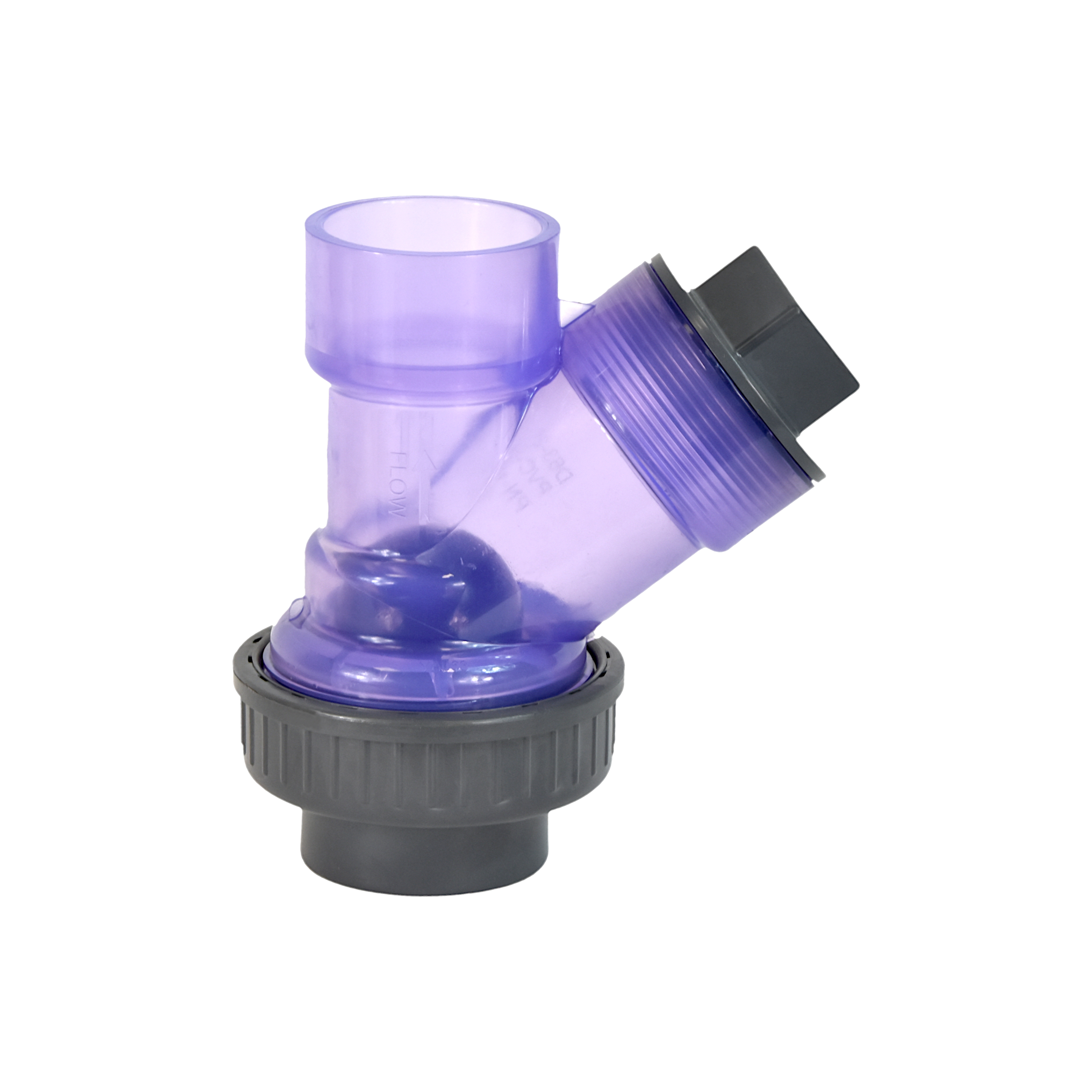 Kugelzweigventil zurückgegangen PVC DN50 (Kleber)