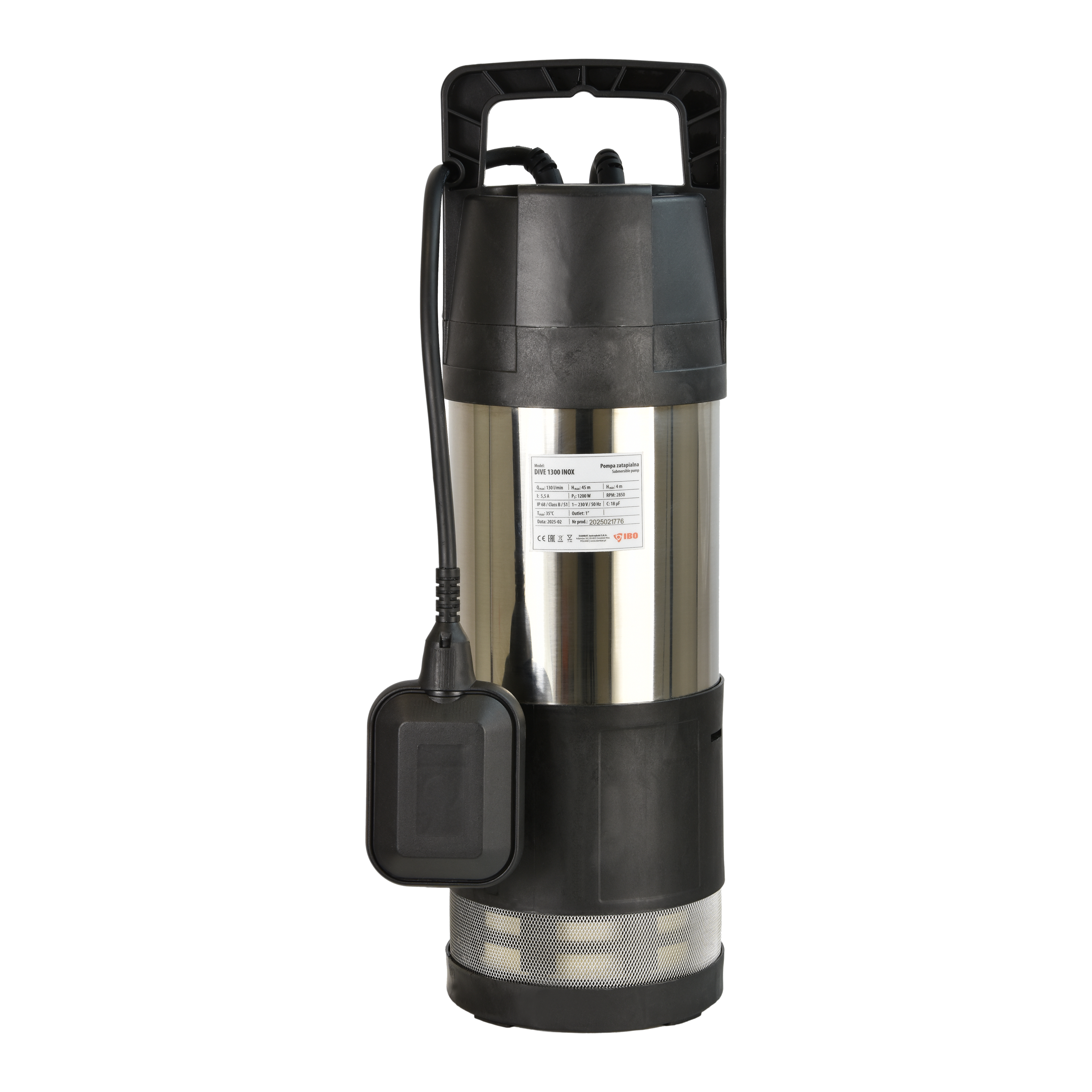 Dive INOX 1300 (1,2 kW, 230 V) Tauchpumpe mit Schwimmer