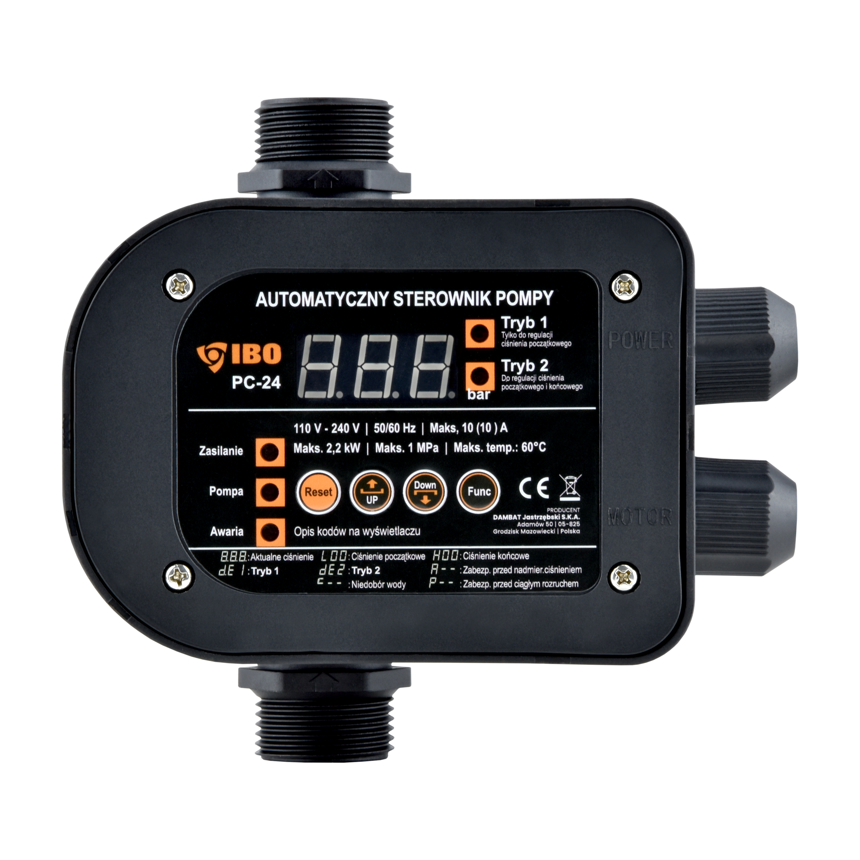 Elektronischer PC-24-Druckschalter (2,2 kW, 230 V) Pumpenregler