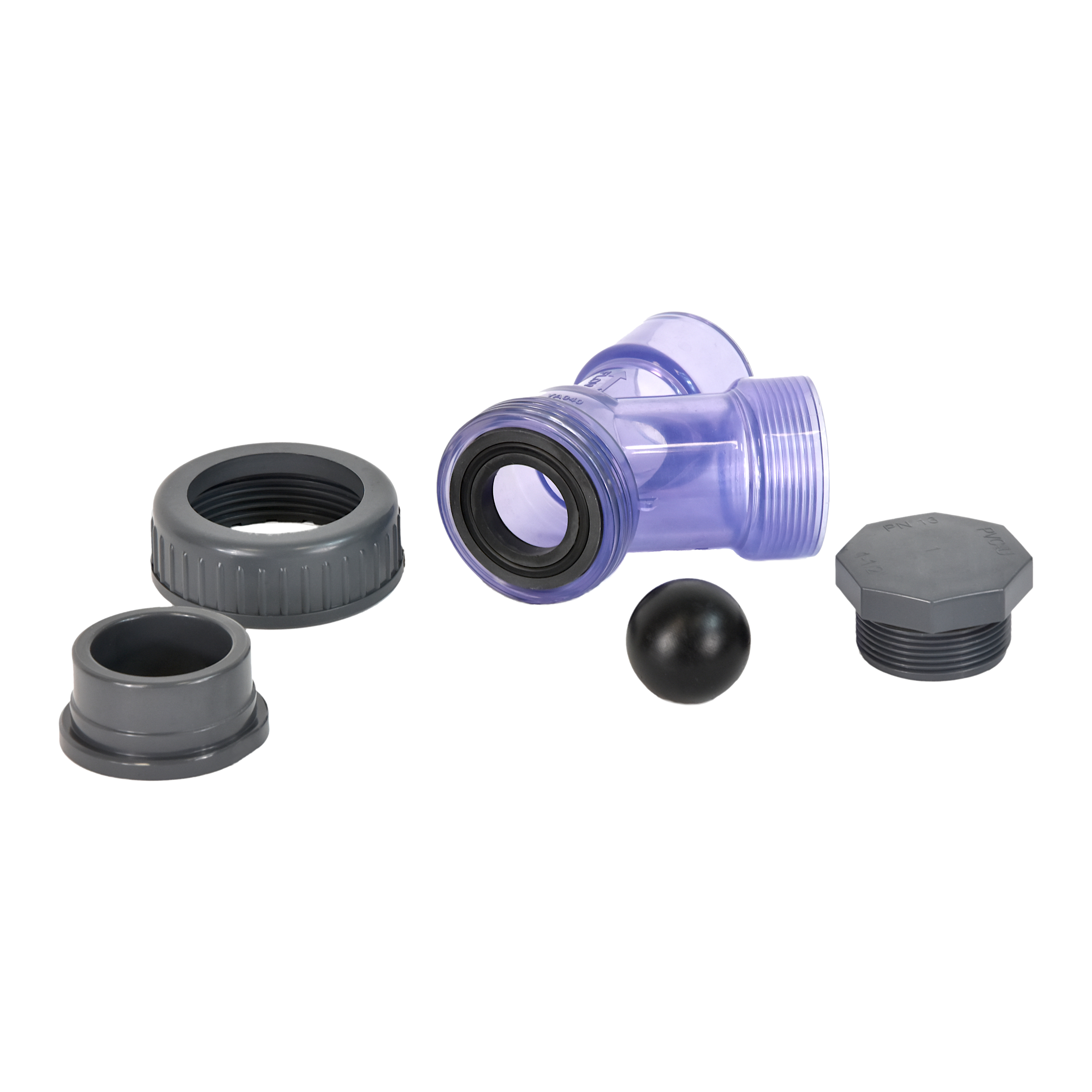 Kugelprüfventil zurückgegangen PVC DN32 (Kleber)