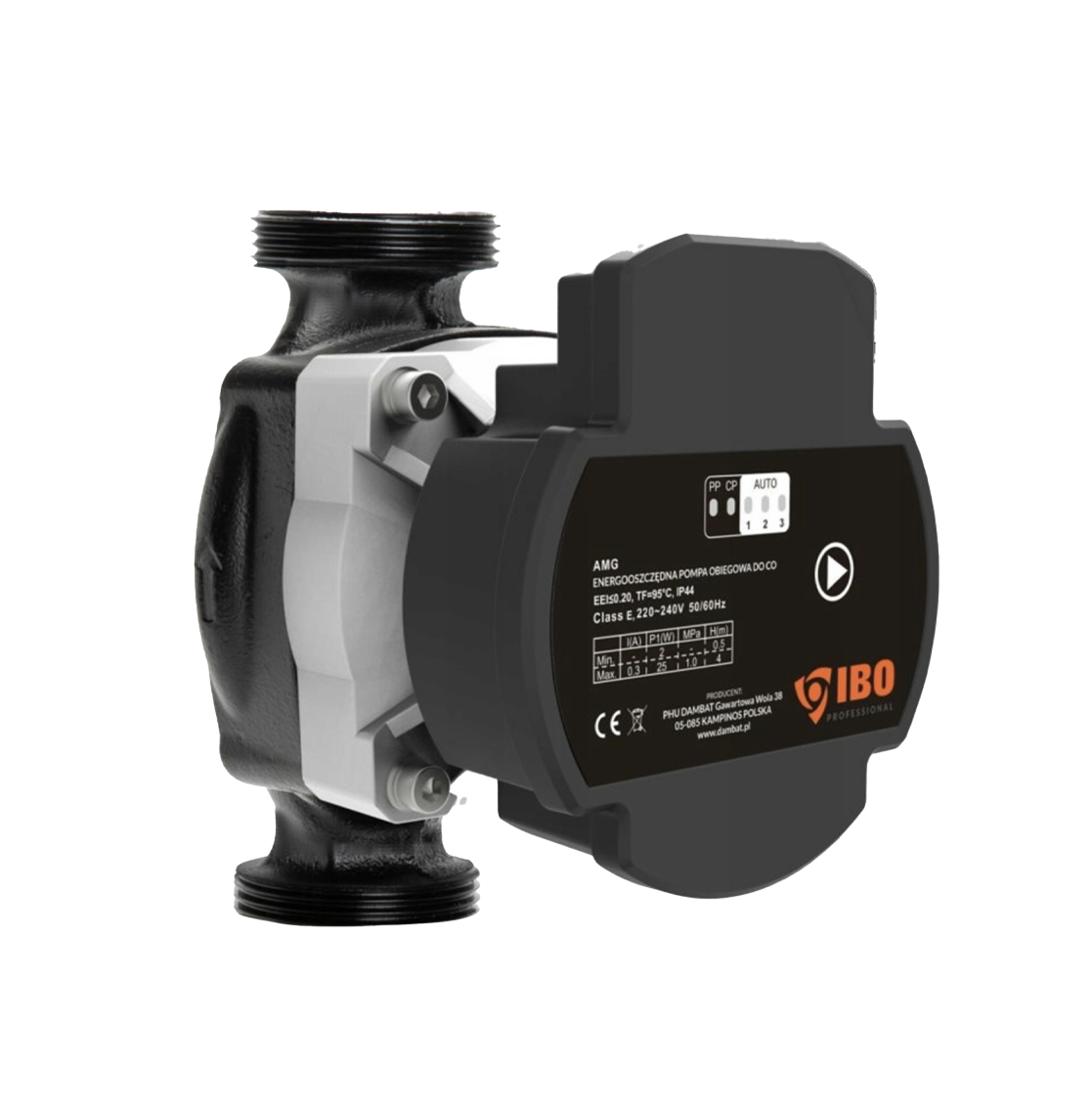 AMG 25-80/130 Zirkulationspumpe mit PWM-Stütze mit Schrauben