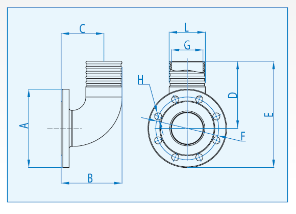 N6 Schlangenflansch DN200 PN10