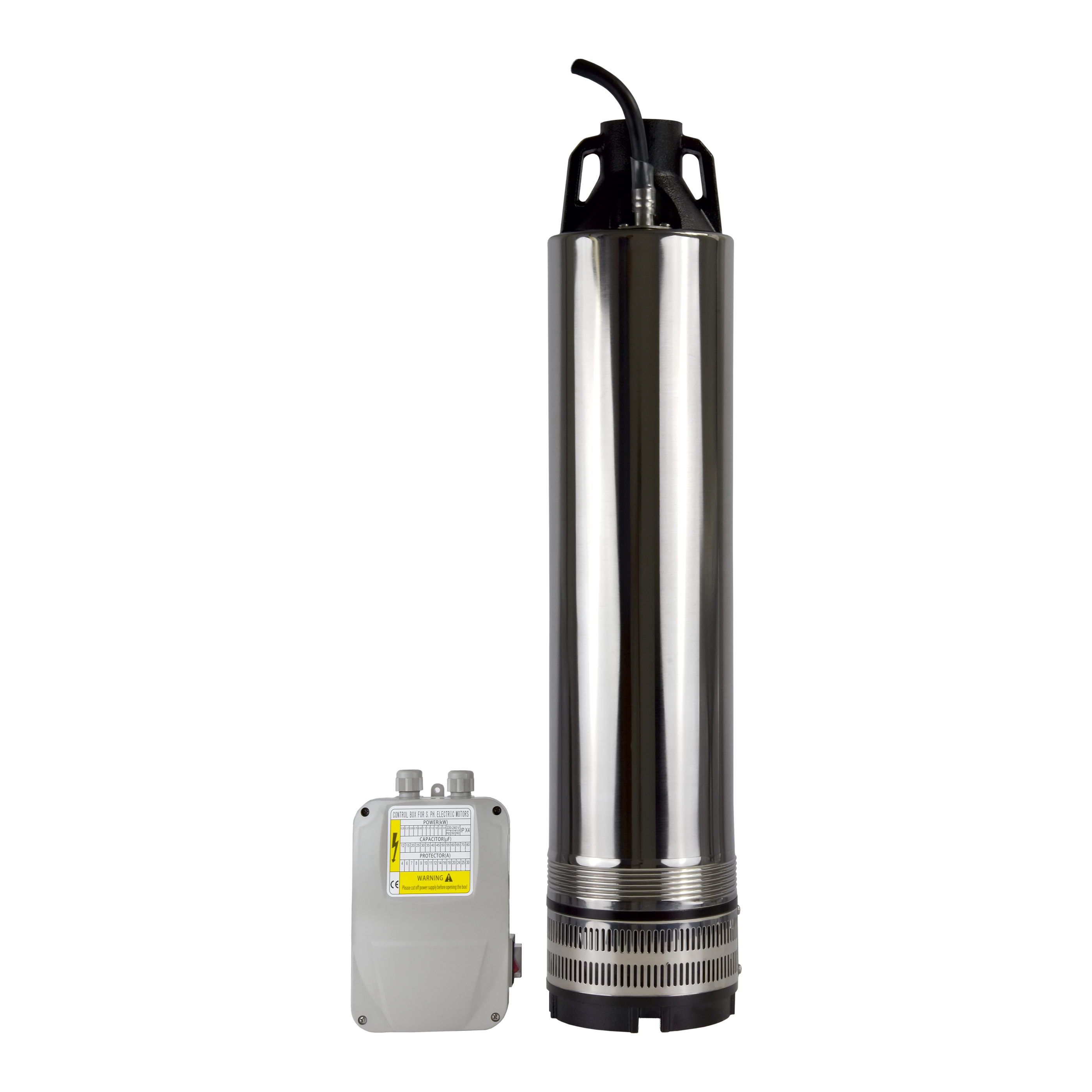 6 OLA 70/200 (2,2 kW, 230 V) Tiefe Pumpe + Kontrollkasten und 10 m Kabel