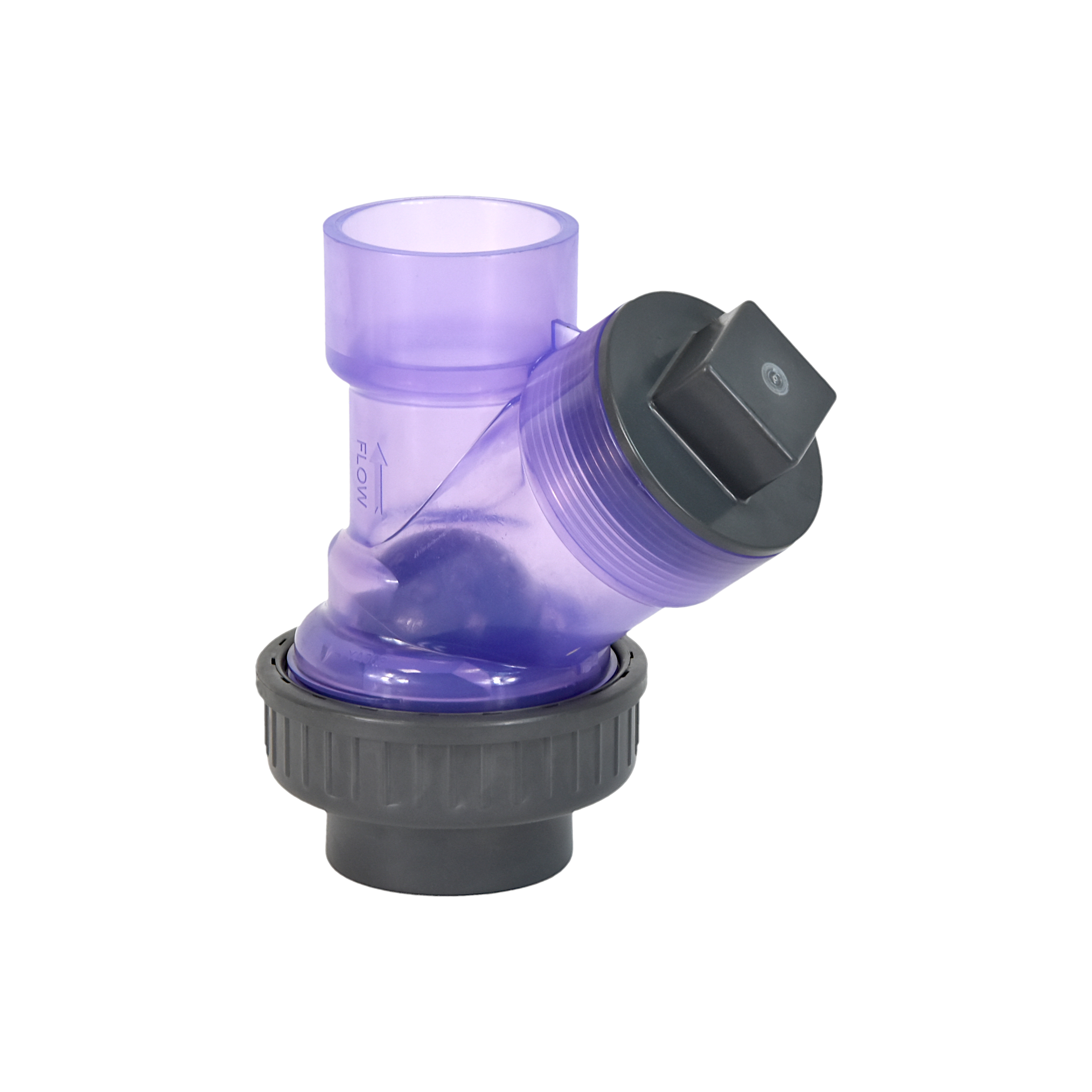 Kugelzweigventil zurückgegangen PVC DN50 (Kleber) Kugelzweigventil zurückgegangen PVC DN50 (Kleber)