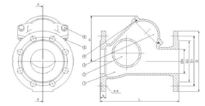 Ballzweigventil DN80 PN16 mit Kragen Ballzweigventil DN65 PN16 mit einem Kragen