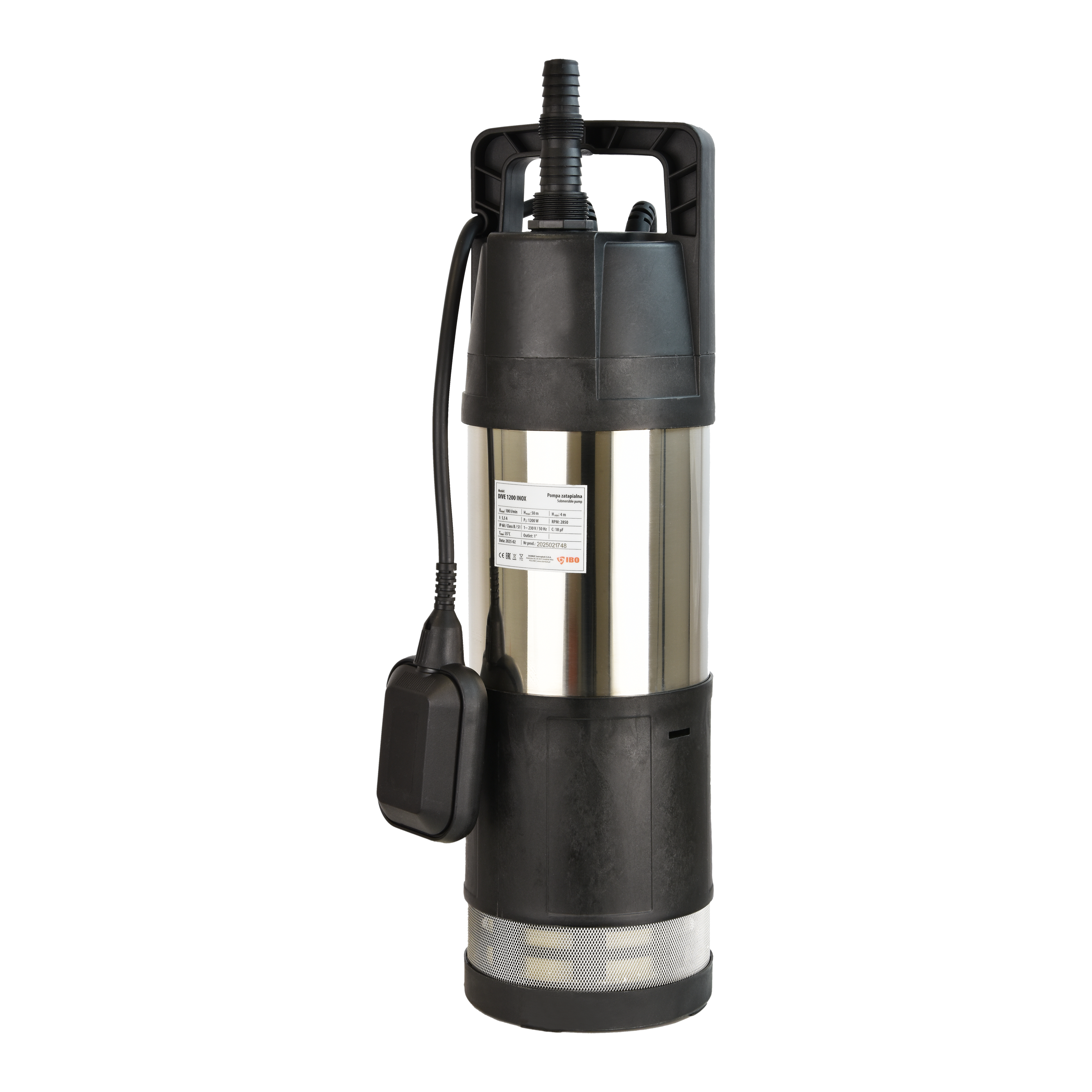 Dive INOX 1200 (1,2 kW, 230 V) Tauchpumpe mit Schwimmer