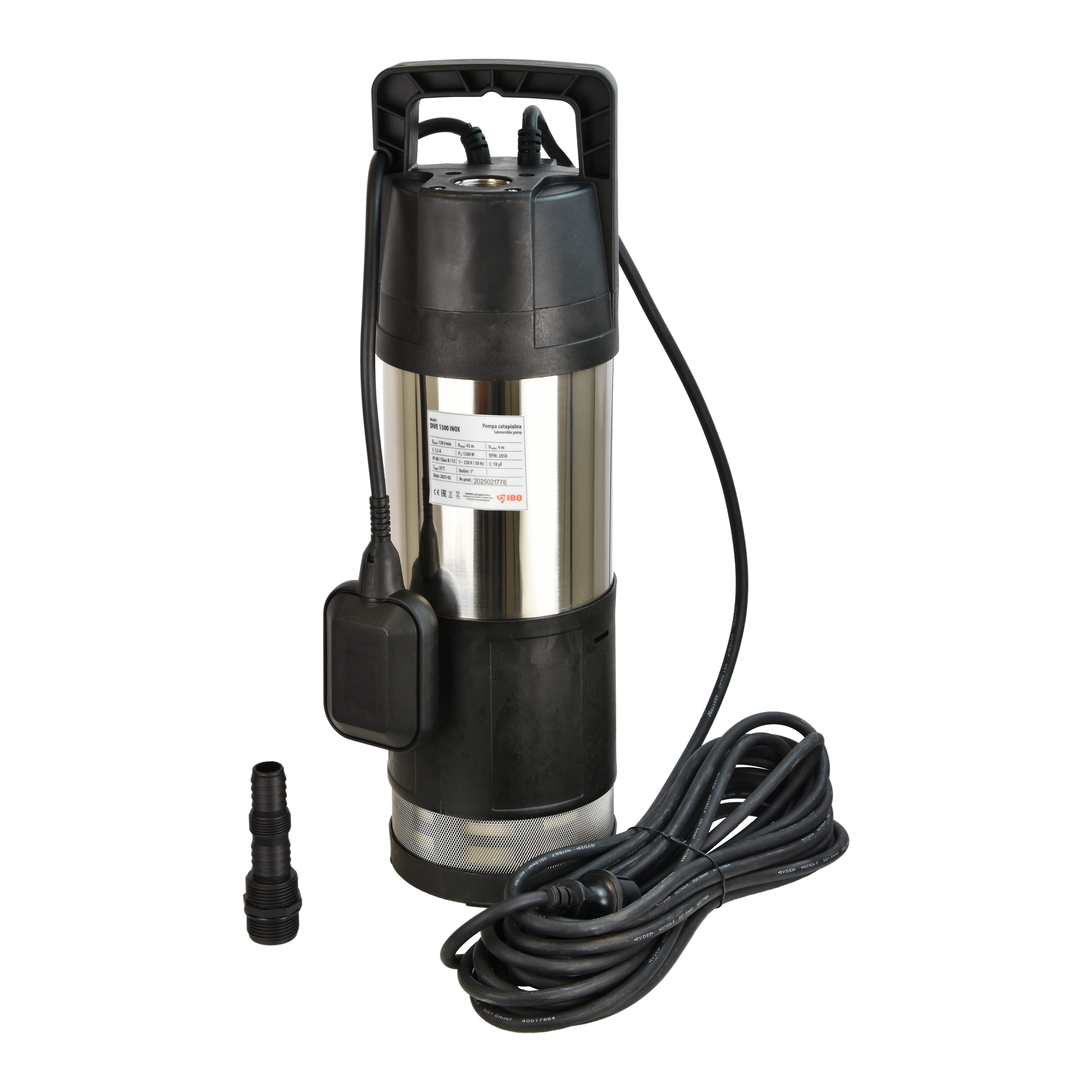 Dive INOX 1300 (1,2 kW, 230 V) Tauchpumpe mit Schwimmer