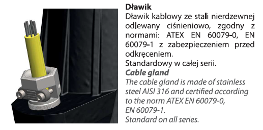 AM 65/2/125 C.236 G (1,5 kW, 230 V) Spezifische Pumpe mit Schwimmer AT-EX 150/4/173 c.258 (7,5 kW, 400 V) Spezialpumpe mit ATEX-Zertifikat
