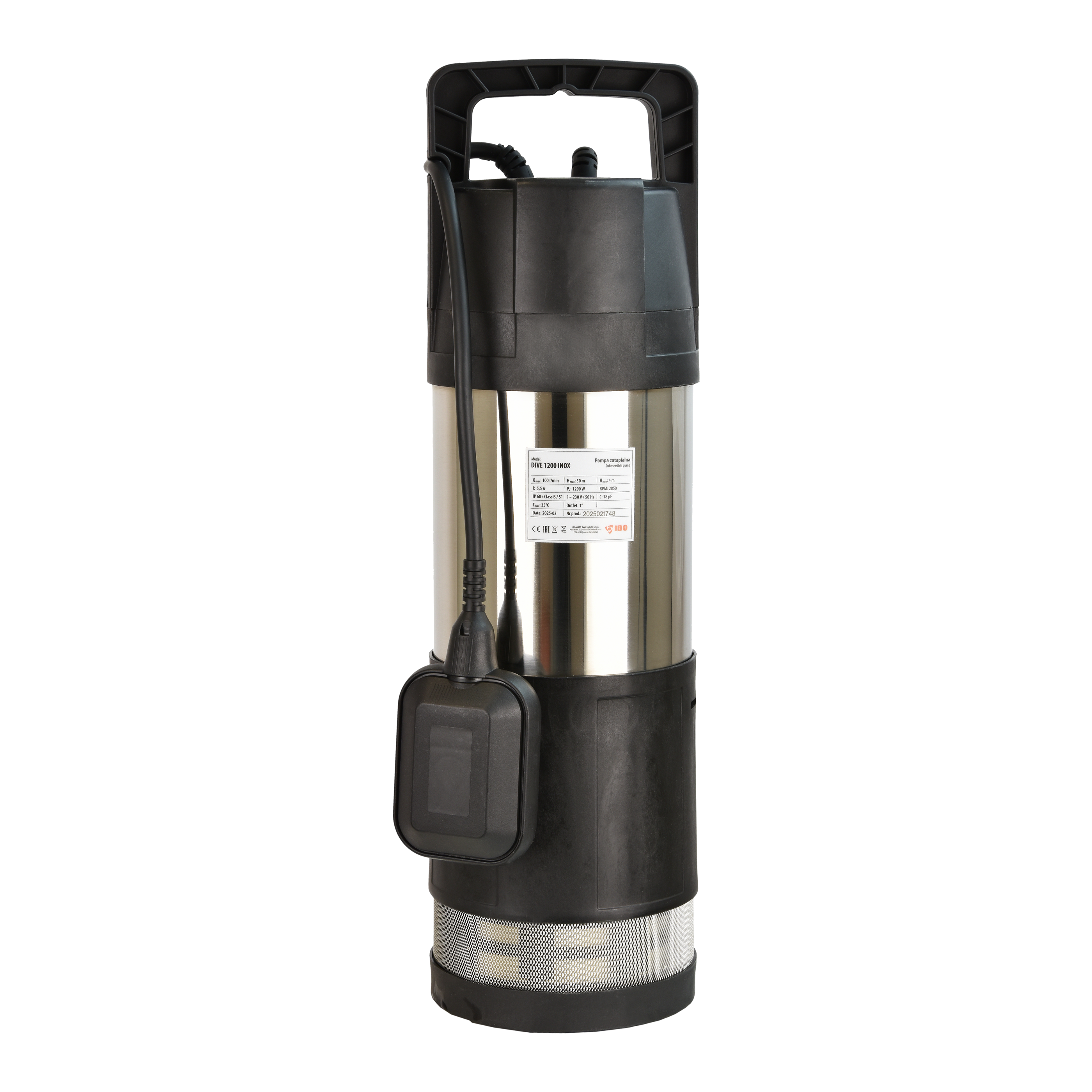 Dive INOX 1200 (1,2 kW, 230 V) Tauchpumpe mit Schwimmer