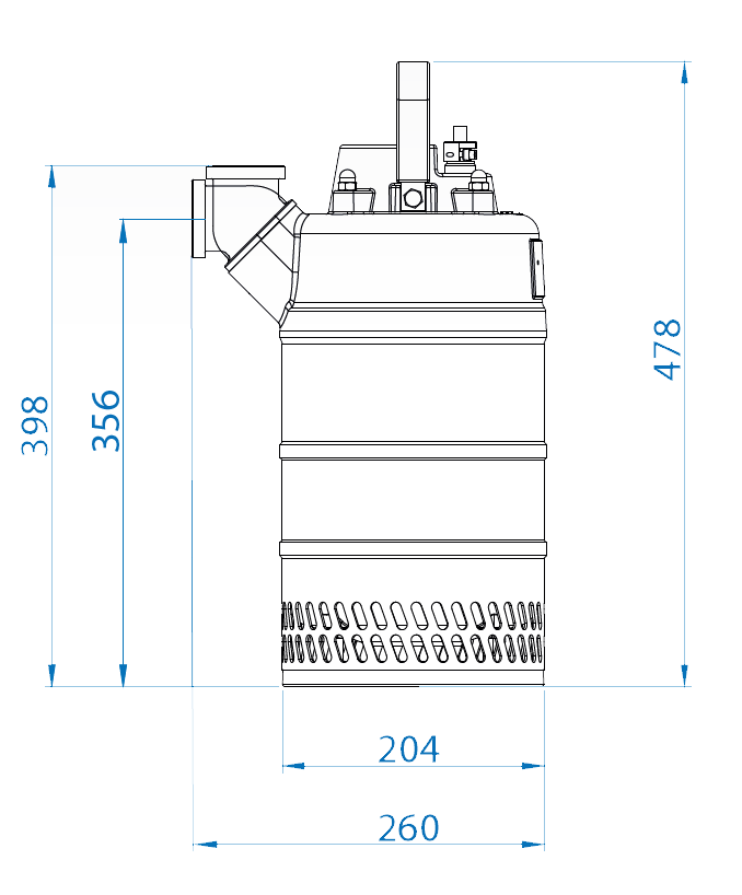 Kappa K120.2.50 m/g - H (1,2 kW, 230 V) Schampumpe mit Schwimmer
